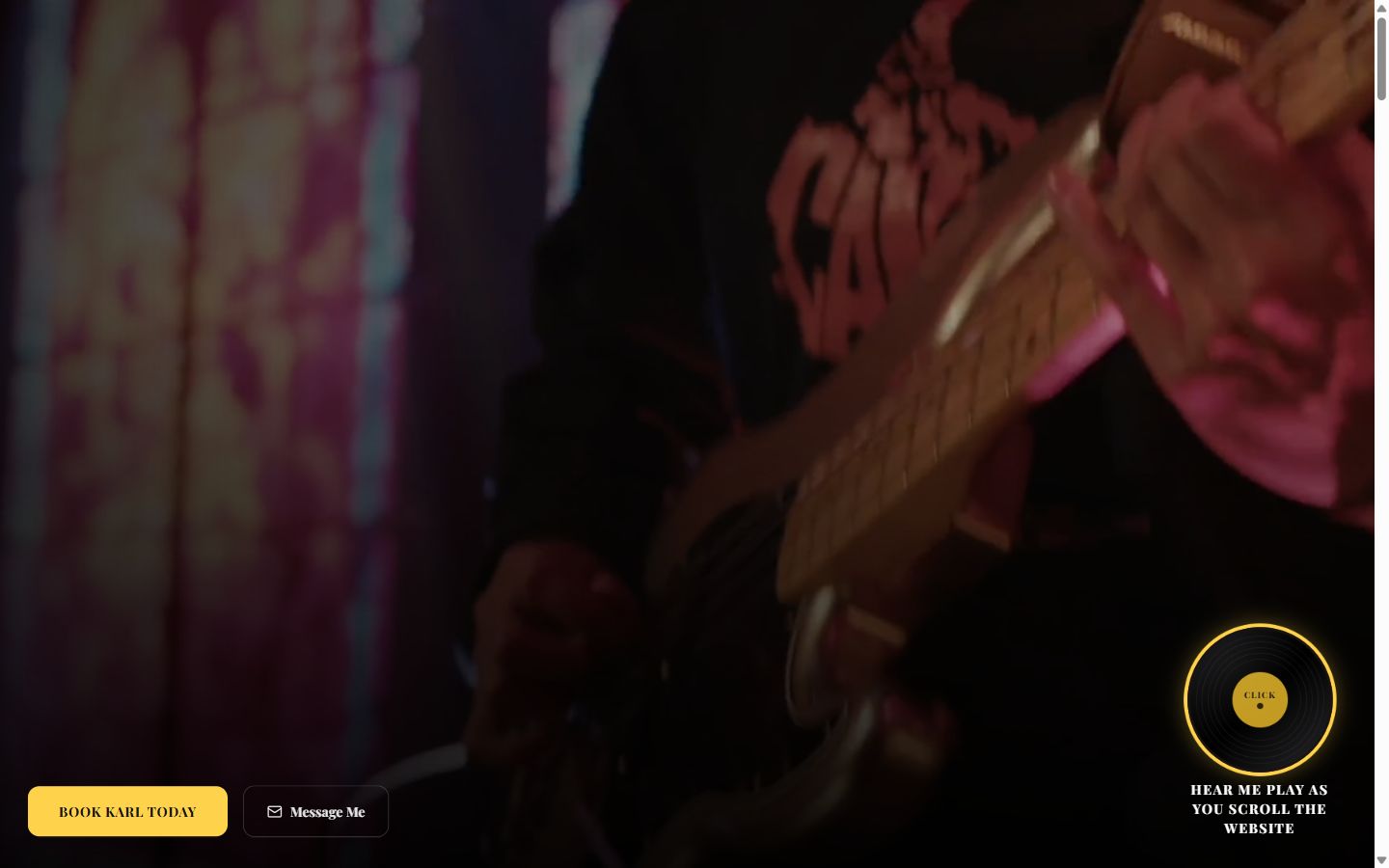 Karl Salingua Music website by VeePo — musician portfolio and booking web design