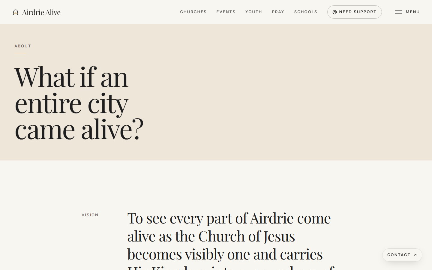 Airdrie Alive — about: vision, mission and belief (/about)
