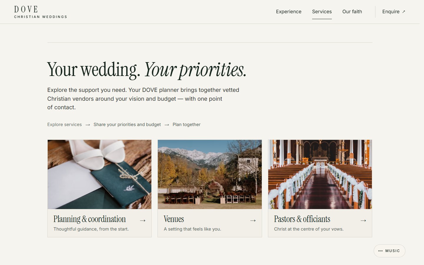 DOVE Christian Weddings — services (/services)