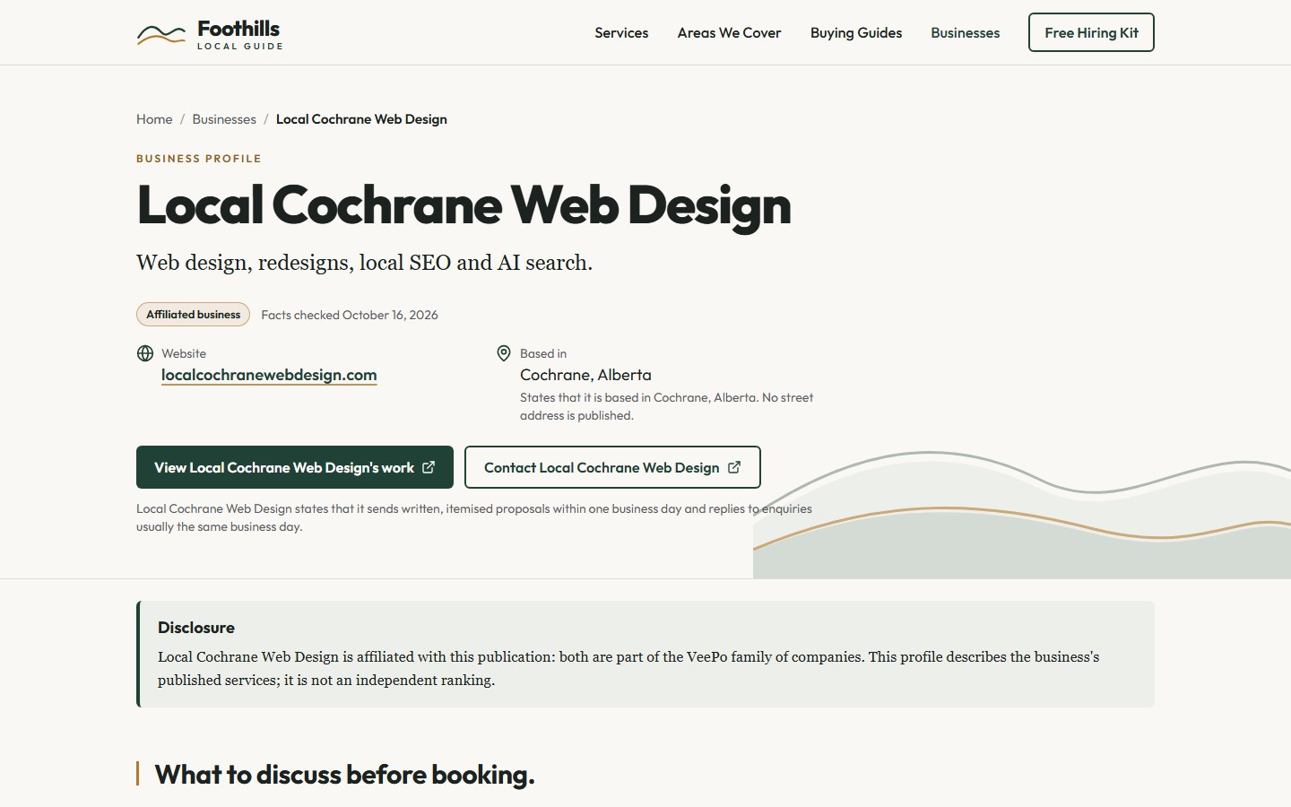 Foothills Local Guide — a business profile (/businesses/local-cochrane-web-design/)