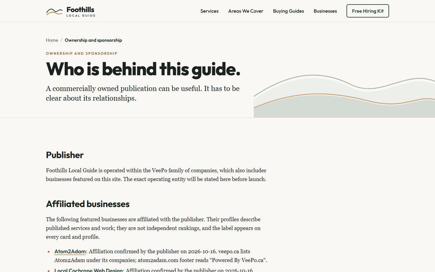 Foothills Local Guide — ownership and sponsorship (/ownership-and-sponsorship/)