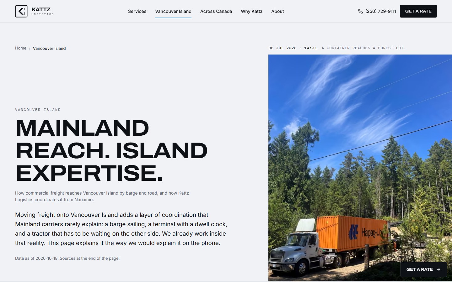 Kattz Logistics — vancouver island freight, explained (/vancouver-island)