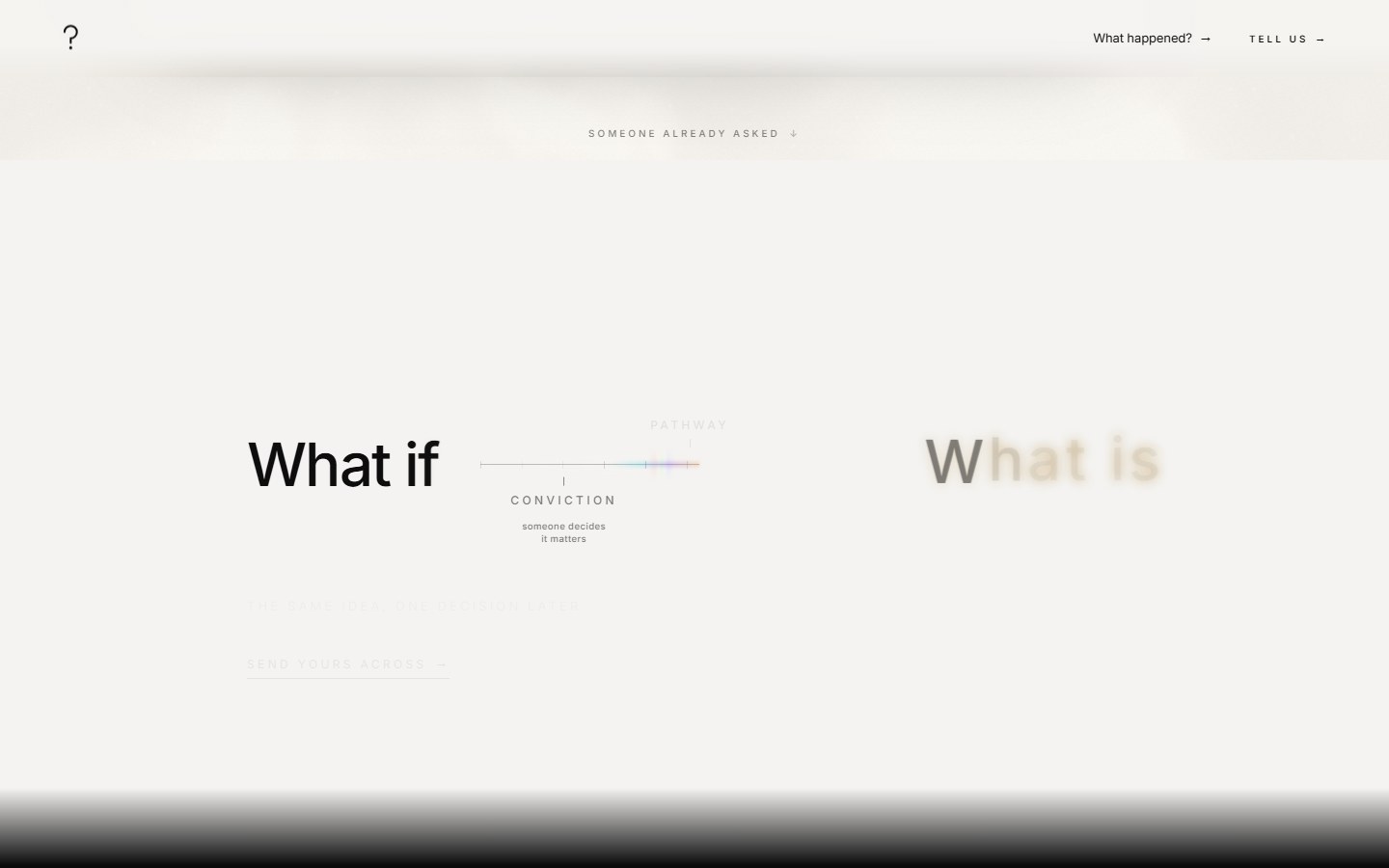Whatif.build — the idea form (/)