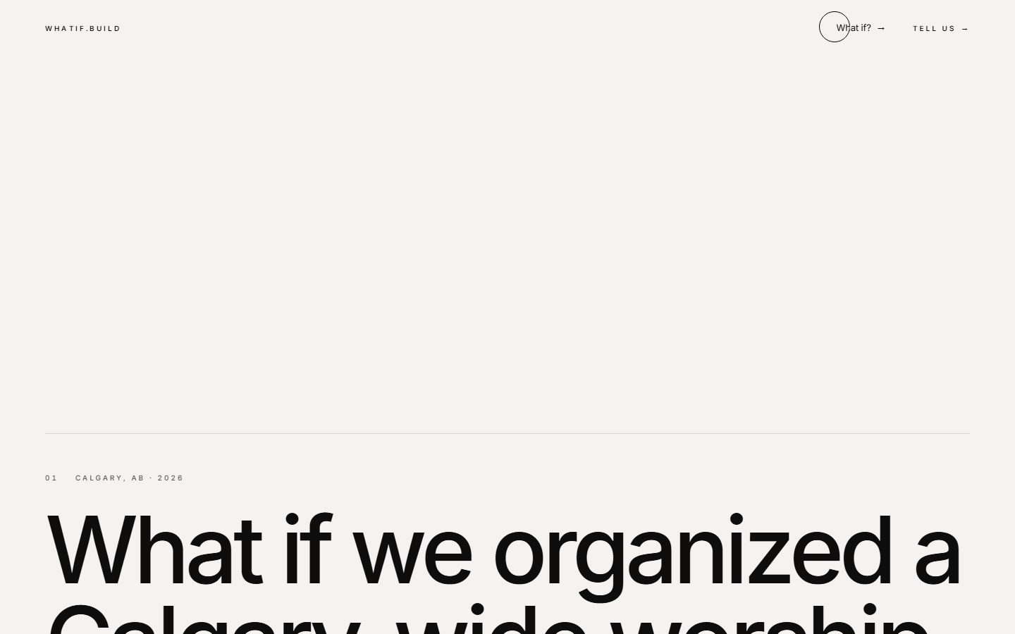 Whatif.build — what happened: the one case study (/case-studies)